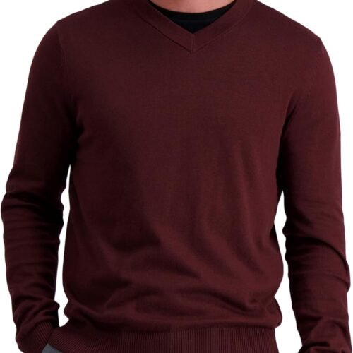 Mens Long Sleeve V-Neck Sweater
