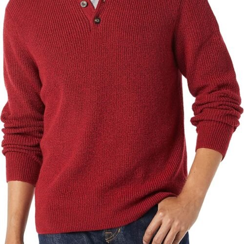 Men's Long-Sleeve Soft Touch Henley Sweater