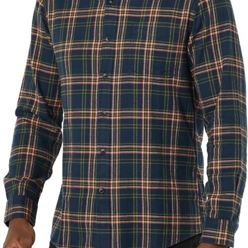Men's Flannel Shirts Long Sleeve, Slim-Fit Button Down Plaid