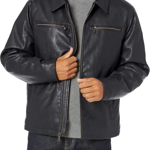 Men's  Faux Leather Jacket (Regular, Big & Tall Sizes)